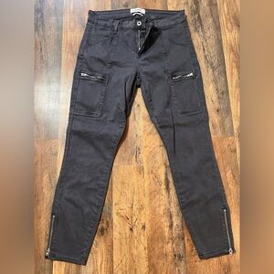 Pistola Women’s Hannah Cargo Gray Skinny Zipper Pant Jeans